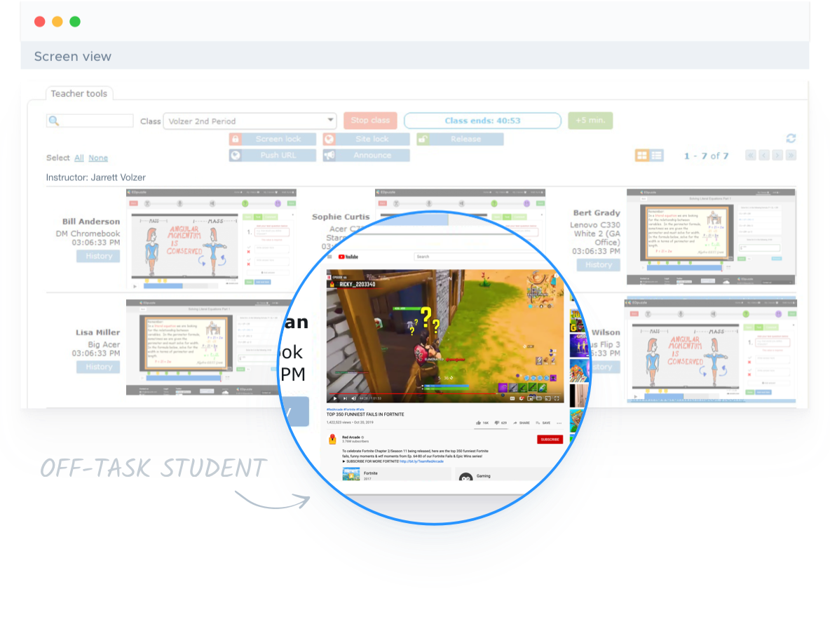 Online classrooms and device management for Chromebooks