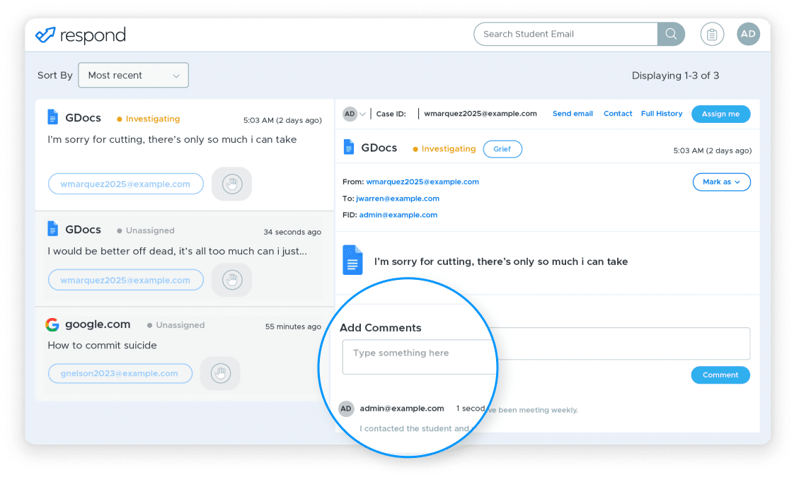 Centralize case information