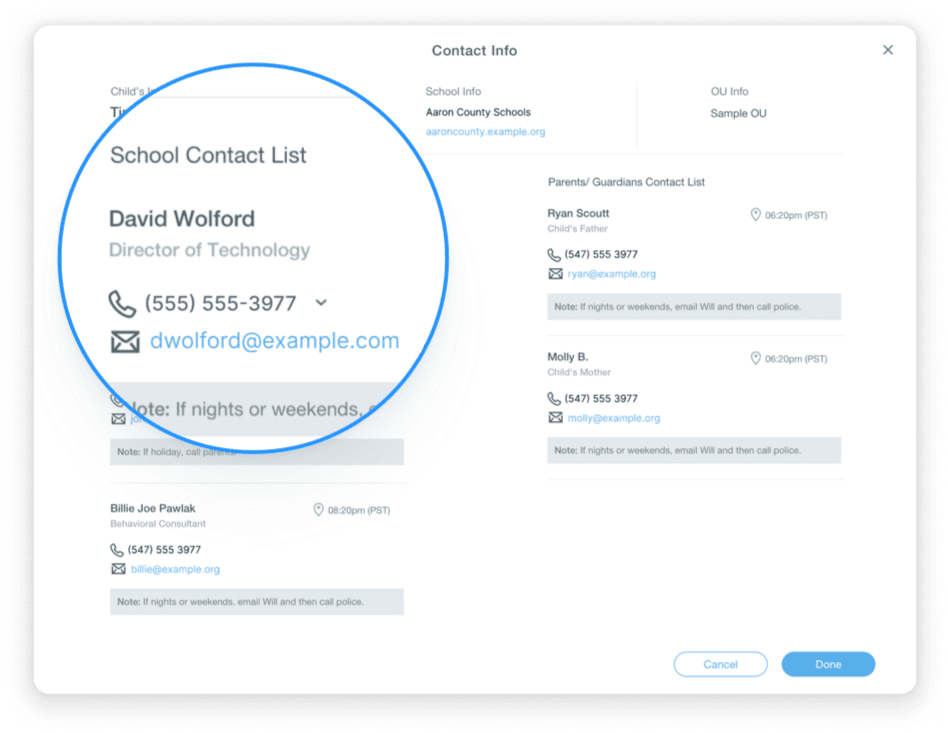 Notify emergency contacts in seconds